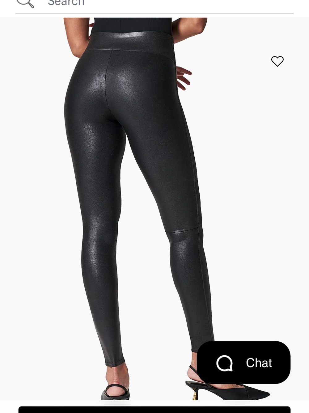 SPANX Black Faux Leather High-Waist Leggings